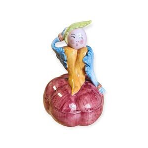 MINT Vintage Horchow Tomato Veggie Fairy Ceramic Dish Neiman Marcus Italy